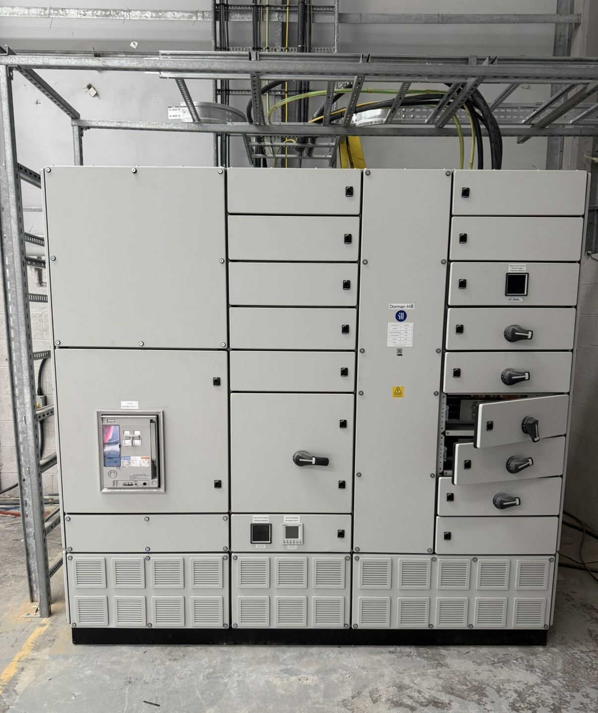 Commercial switchgear on a site where we handled the grid connection